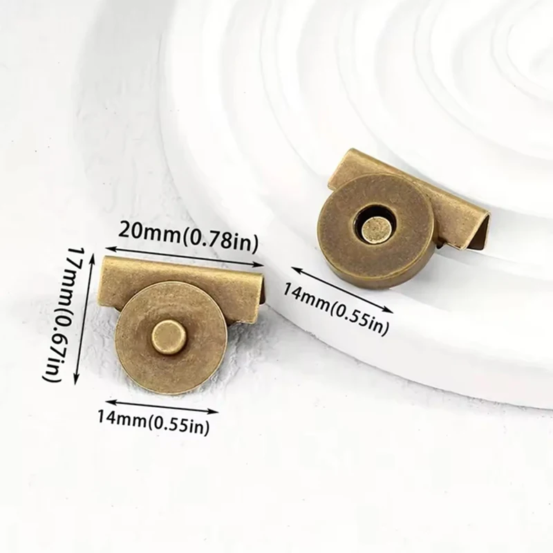 10 أزواج من الزر المغناطيسي غير الملحوم، مشبك مغناطيسي قوي، زر مخفي لحقيبة الكتف، المحفظة، الملابس، إكسسوارات يدوية ذاتية الصنع #6