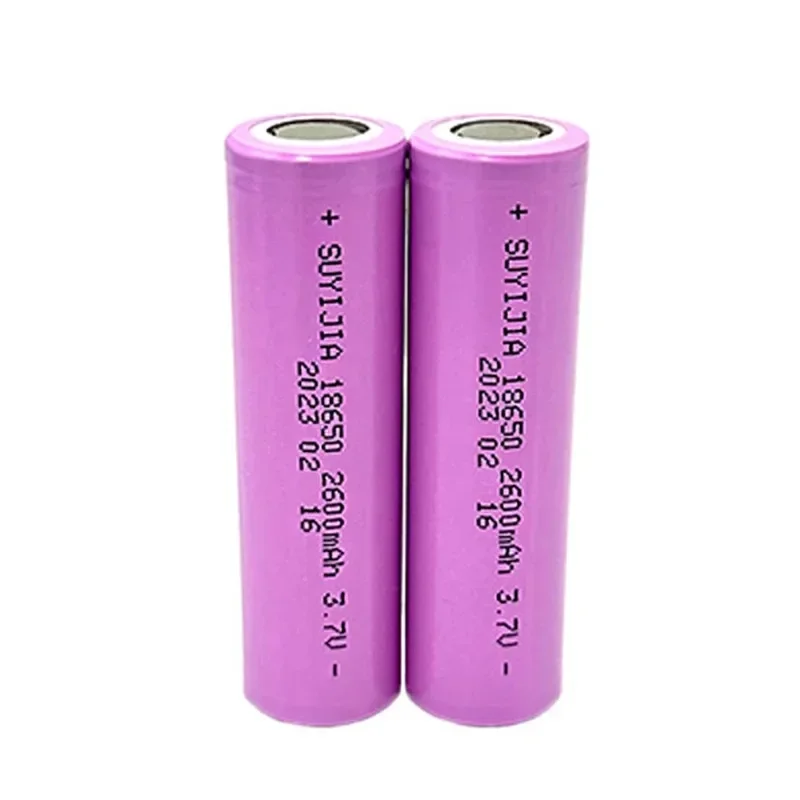 18650 3.7V 2600mAh Real Capacity Rechargeable Li-ion Battery Suitable for Flashlights Electronic Toys Aircraft Models LED Lights