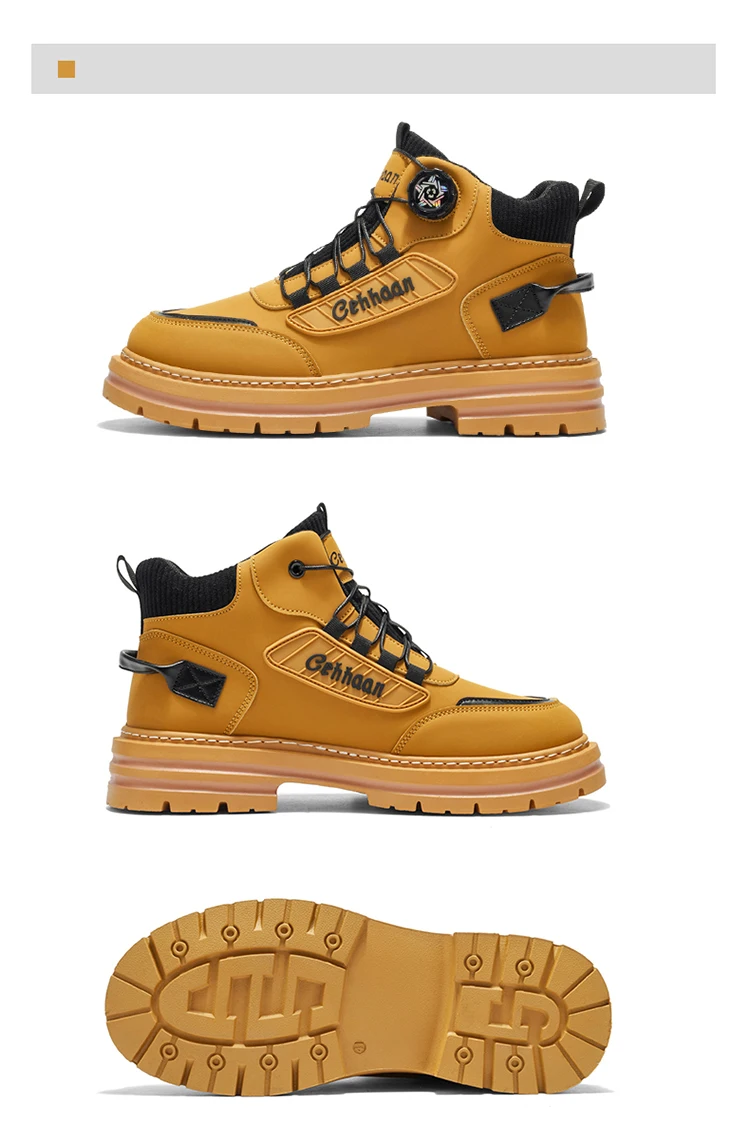 Herren-High-Top-Stiefel, Stofffutter für hohen Komfort, geeignet für Outdoor-Sportarten und den täglichen Gebrauch. – Detail 21