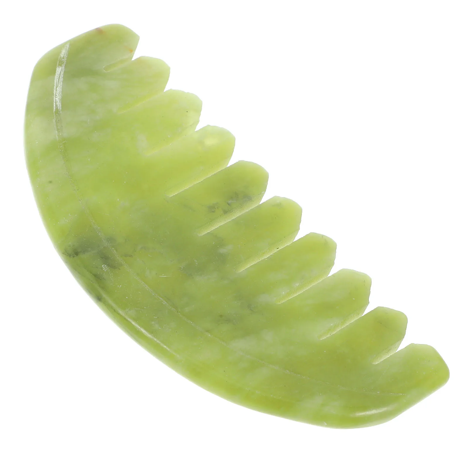 Handheld Jade Massage Comb Scalp Massager Creative Wide Tooth Jade Craft Body Acupoints Massager Relax Muscle Tension