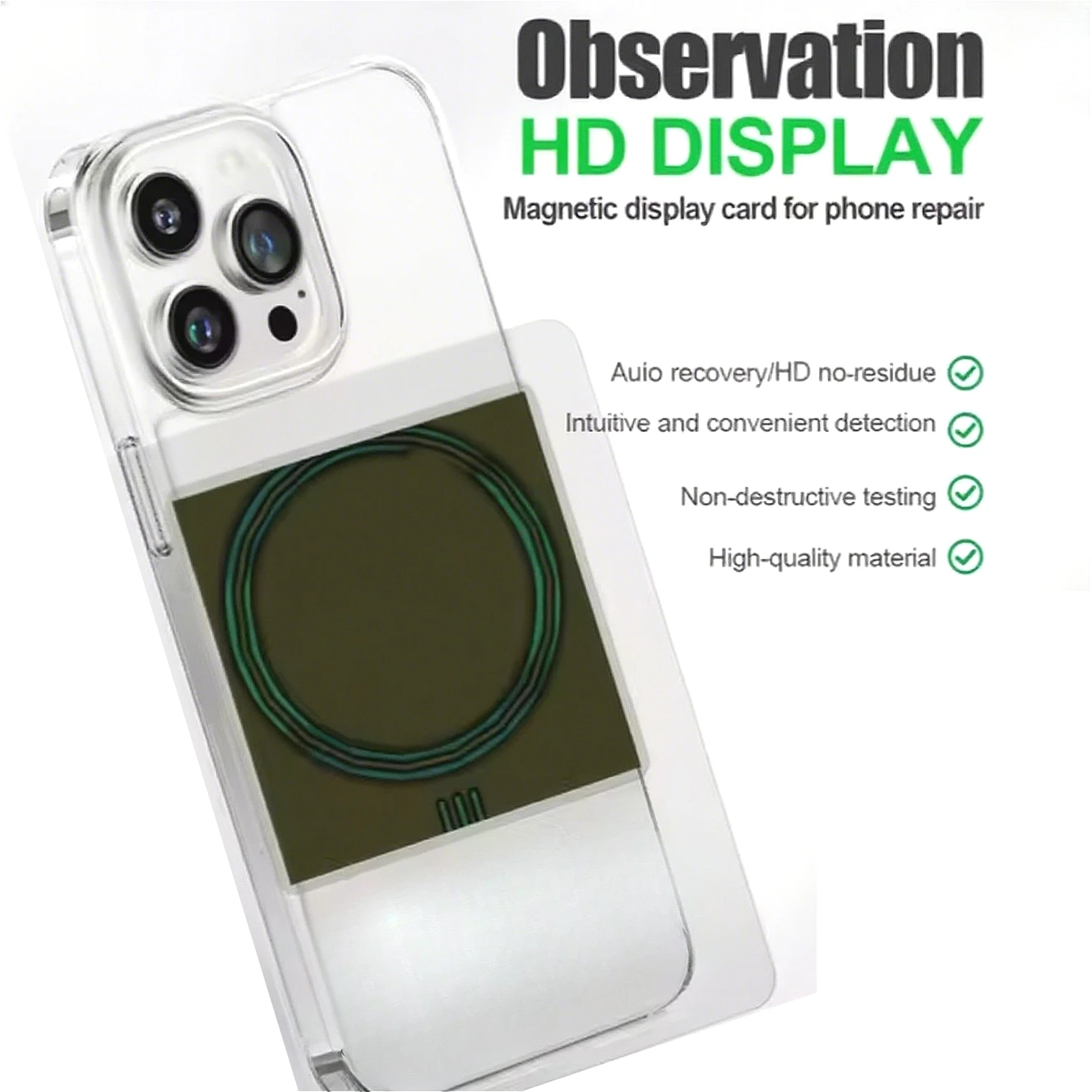 

Magnetic Card for Mobile Phone Repair Non-Destructive Testing Unlimited Charging Area Magnetic Visible Detection Tool