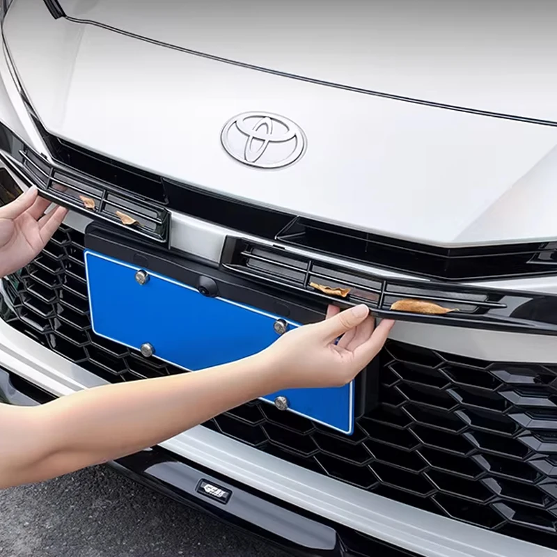 ABS Front Grille for Toyota Camry XV80 2024 2025 2026 Car Insect Screening Mesh Buckle Install Grille Net strip Piano Black