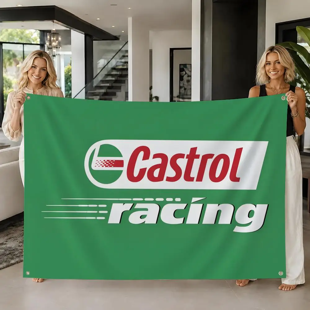 C-Castrol Flags flag For Room Dorm Camping Picnic Art Style Garage Bar wall Decoration Banner