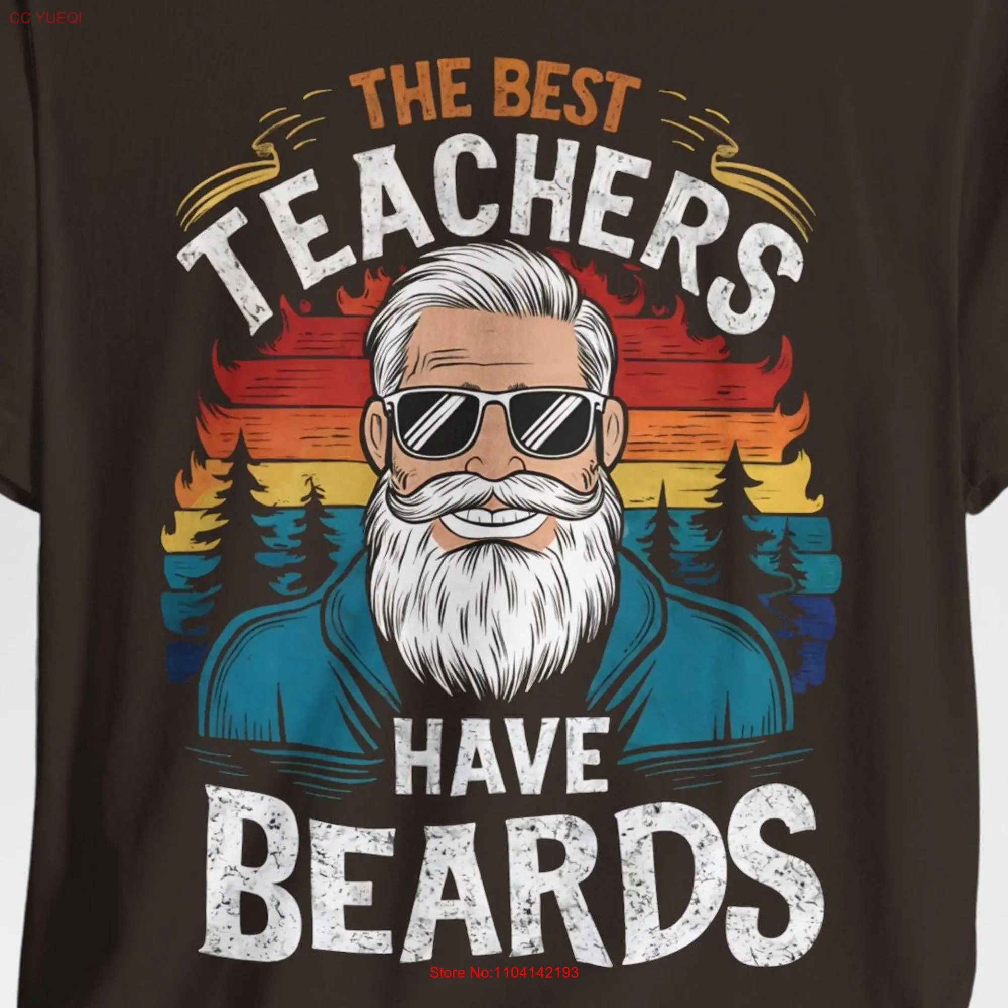 The Best Teachers Have Beards T Shirt Funny Teacher Men's Quote Casual Teaching Modna odzież z długim lub krótkim rękawem