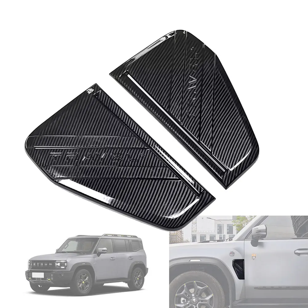 

Car Side Vent Auto Air Flow Fender Intake Stickers Bonnet Vent Cover Decoration For Jetour Traveller 2023 2024