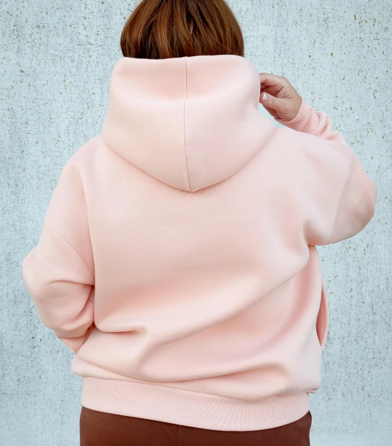 سويت شيرت كبير الحجم برقبة دائرية فارغ - بلوفر نسائي من القطن الطبيعي 100% أصفاد مضلعة قماش ناعم فاخر للجنسين