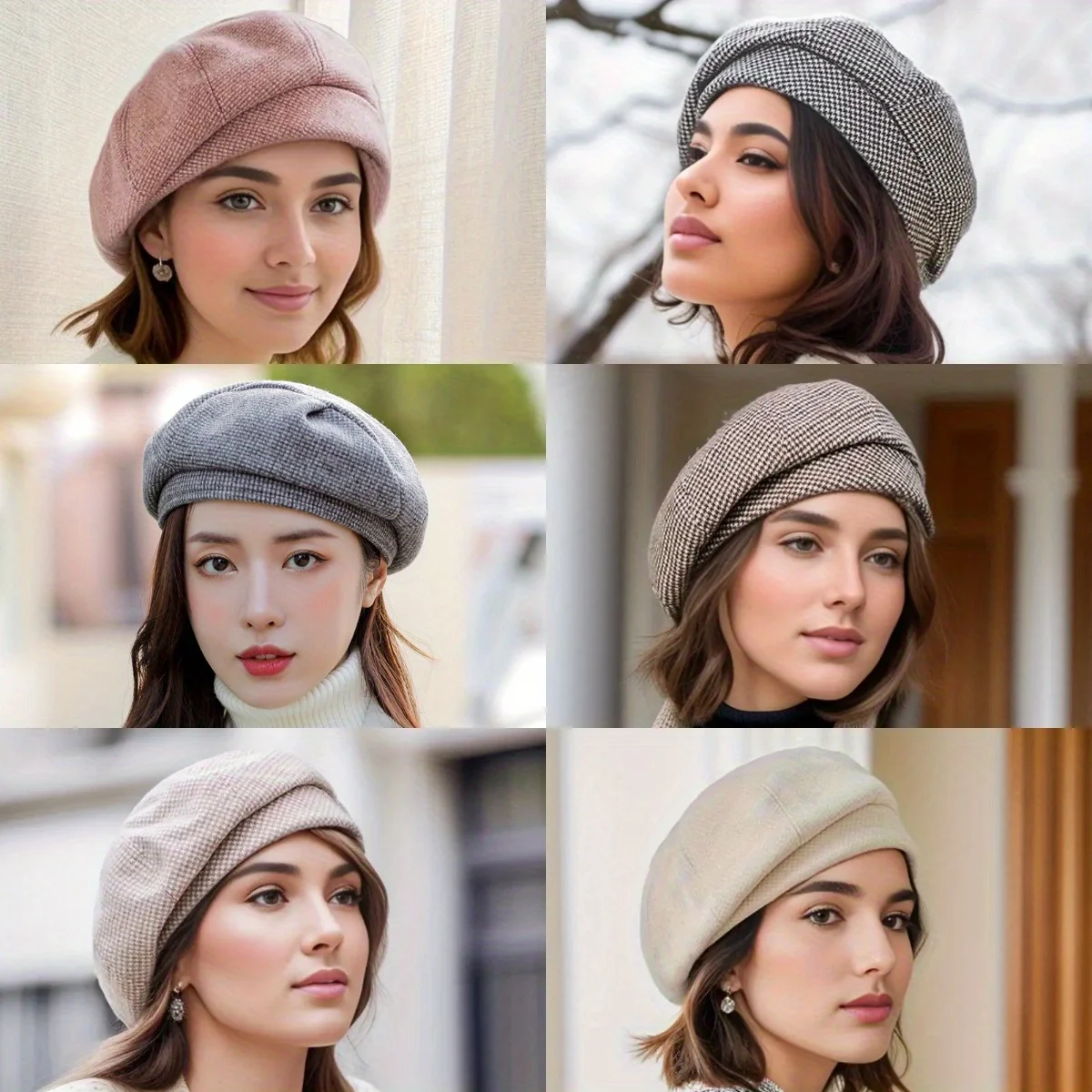 

Korean Retro Beret Painter Hat for Women Autumn Winter Fashion Leisure Octagonal Newsboy Cap Daily Casual Headwear