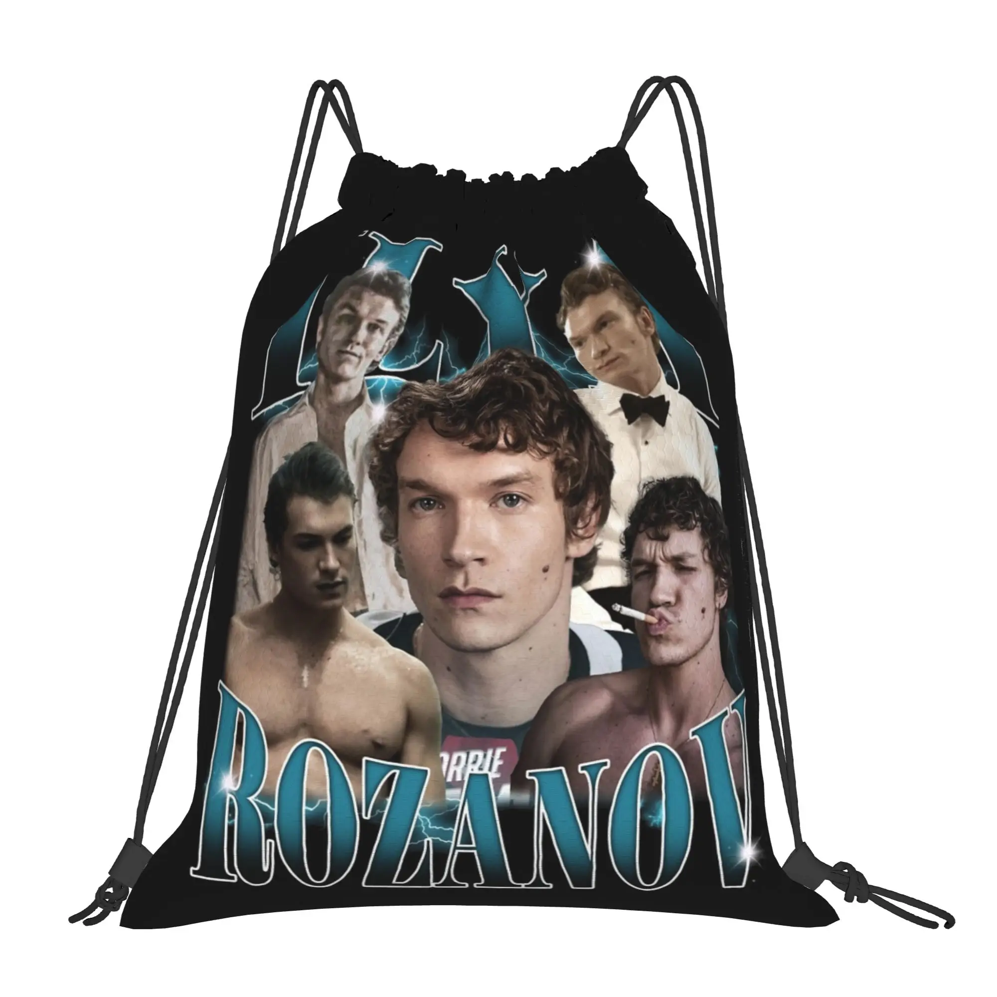 

Heated Rivalry Ilya Rozanov Drawstring Backpack Sports Gym Bag Water Resistant String Sackpack for Running