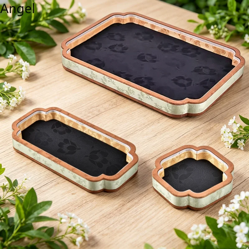 

Chinese Palace Style Jewelry Display Tray, Antique Beads & Jade Appraisal Plate, Bracelet Necklace Storage Organizer