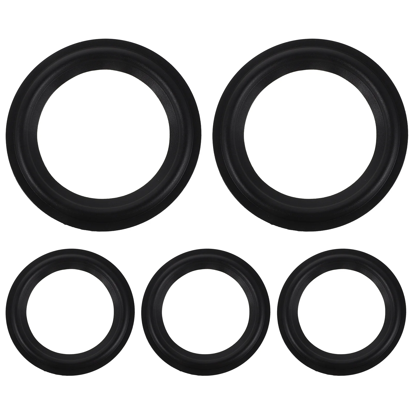 5 قطع من حلقات حافة مكبر الصوت المطاطية، جوانات محيطية مرنة متينة لسهولة التركيب، قطع غيار الإصلاح المتوافقة مع #3