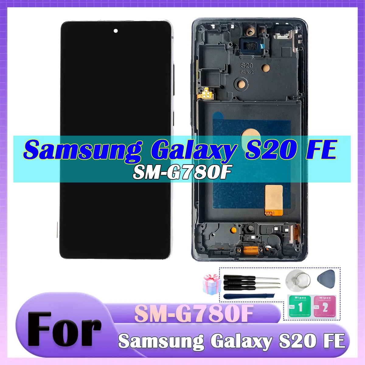 S20 FE display For Samsung S20 FE lcd SM-G781 G781U G781B LCD Display With Frame Touch Screen Digitizer Assembly Replacement