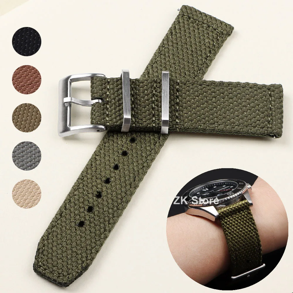 Linen Nylon Watch Straps 20mm  - đánh giá và giá Watch Bezel Insert