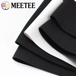 Meetee 1/2M 7-30cm Black White Crochet Belt Elastic Bands for Maternal Abdomen Wrist Waist Spring Strap Tape Sewing Rubber Band