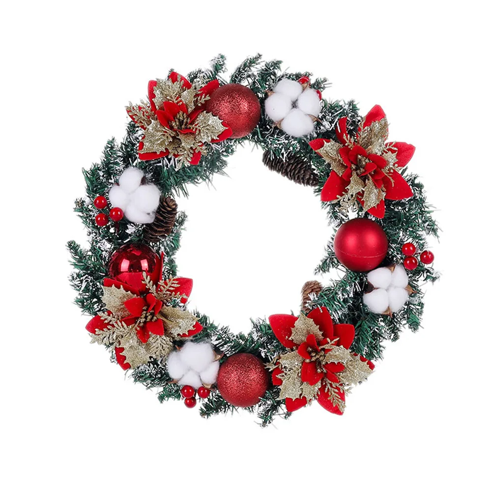 

Handcrafted Christmas wreath realistic and eye catching design rich Christmas elements for indoor and outdoor use