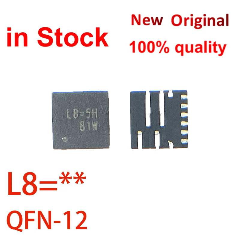 (2 pcs)100% Original New L8 L8= L8=7F RT6256BGQUF RT6256B L8=**  QFN-12 IC chip