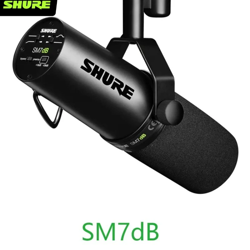 Micrófono profesional para podcast Shure SM7dB 7DB, preamplificador integrado de +28dB, con micrófono dinámico de respuesta de frecuencia opcional.