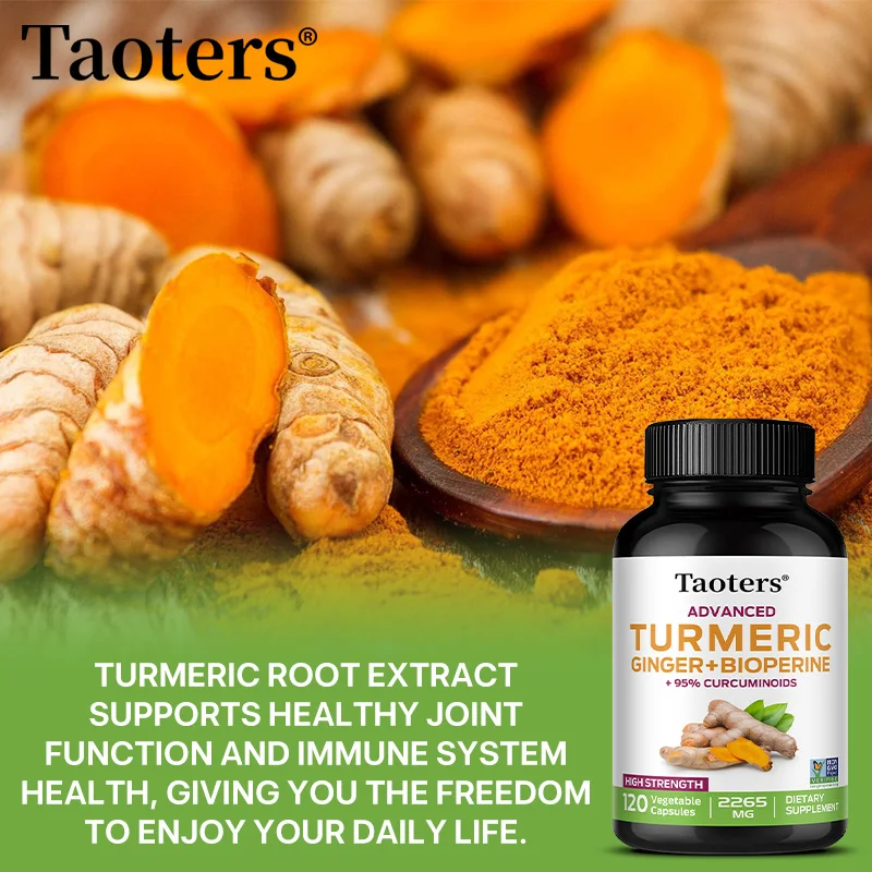 Turmeric Curcumin - with 95% Curcumin, Bioperine - Promotes Optimal Absorption, Joint and Immune Support - 120 Capsules