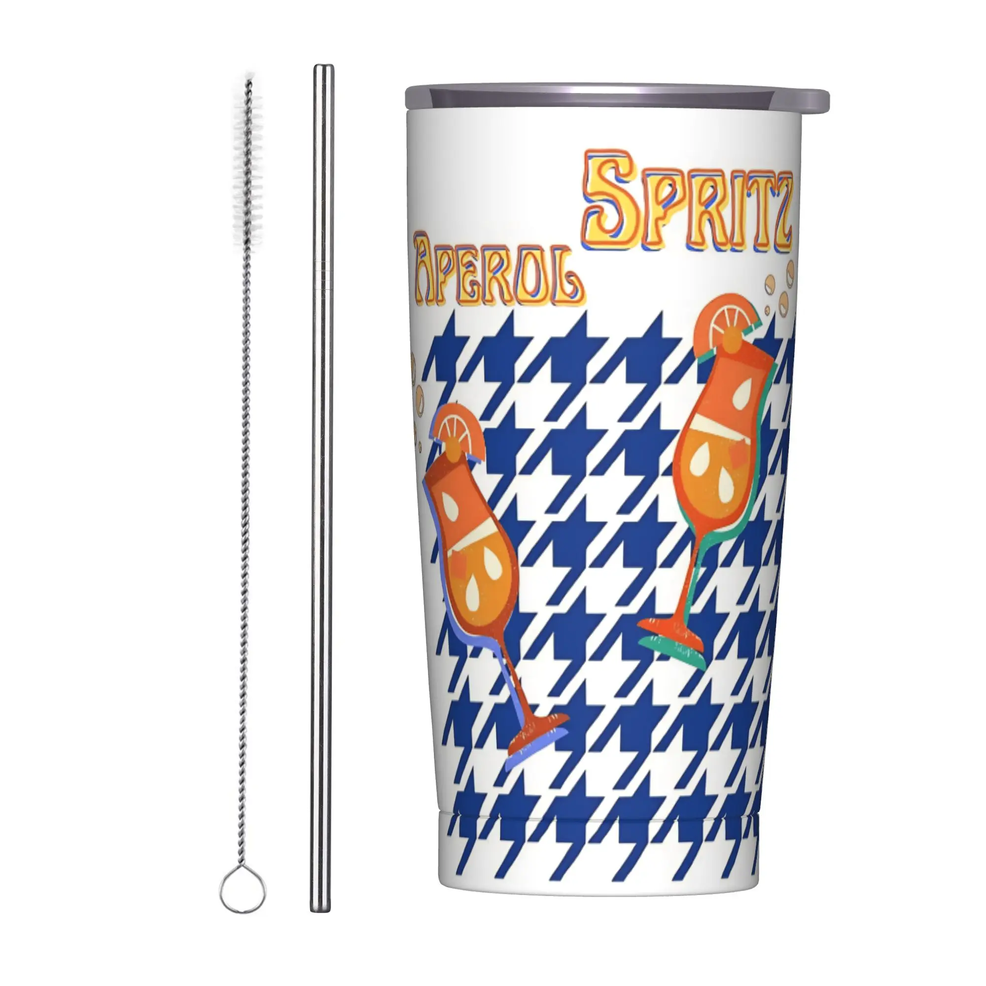 Stainless Steel Tumbler Aperols Spritz Thermal Mug  Keep Heat Cold and Hot Travel Water Bottle,