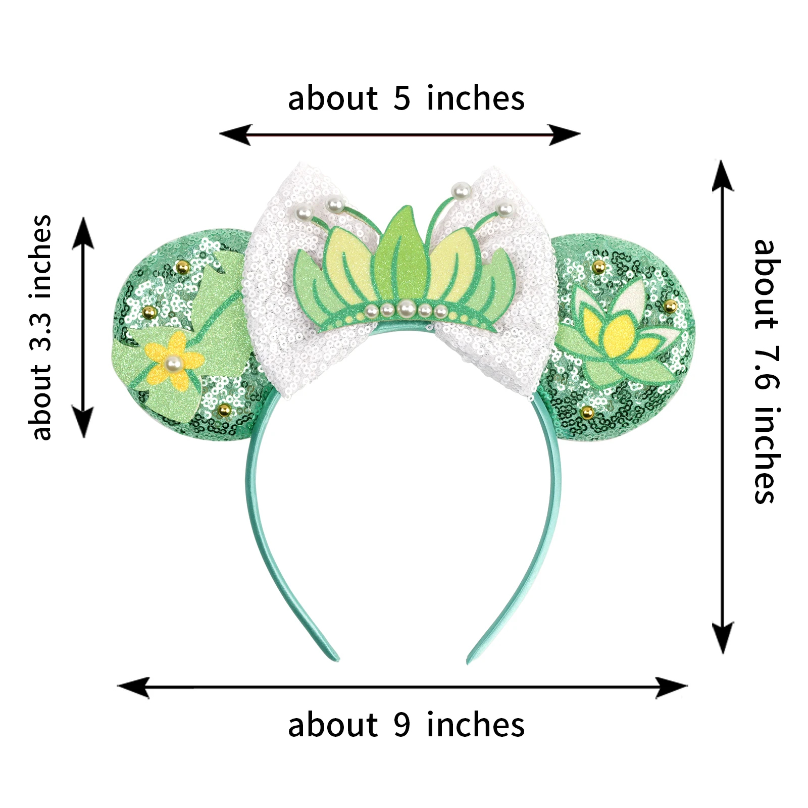 Princesse et la grenouille Mickey Mouse Tiana bandes de cheveux sur le thème pour femmes enfants paillettes oiseau arc bandeau féminin chapeaux accessoire