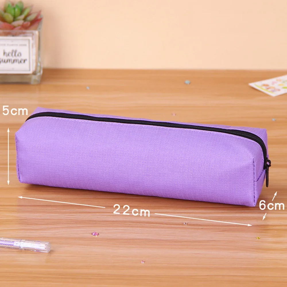 Einfarbig Bleistift Fall Einfache Bleistift Taschen Für Studenten Neue Schreibwaren Schule Liefert Kinder Geschenk Zipper Große Kosmetik Tasche