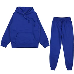 Womens Autumn Winter Tracksuit Warm Fleece Suits Hoodies Tops Casual Sweatshirts Jogging Pant Outfits Sweatpants 2 piece sets