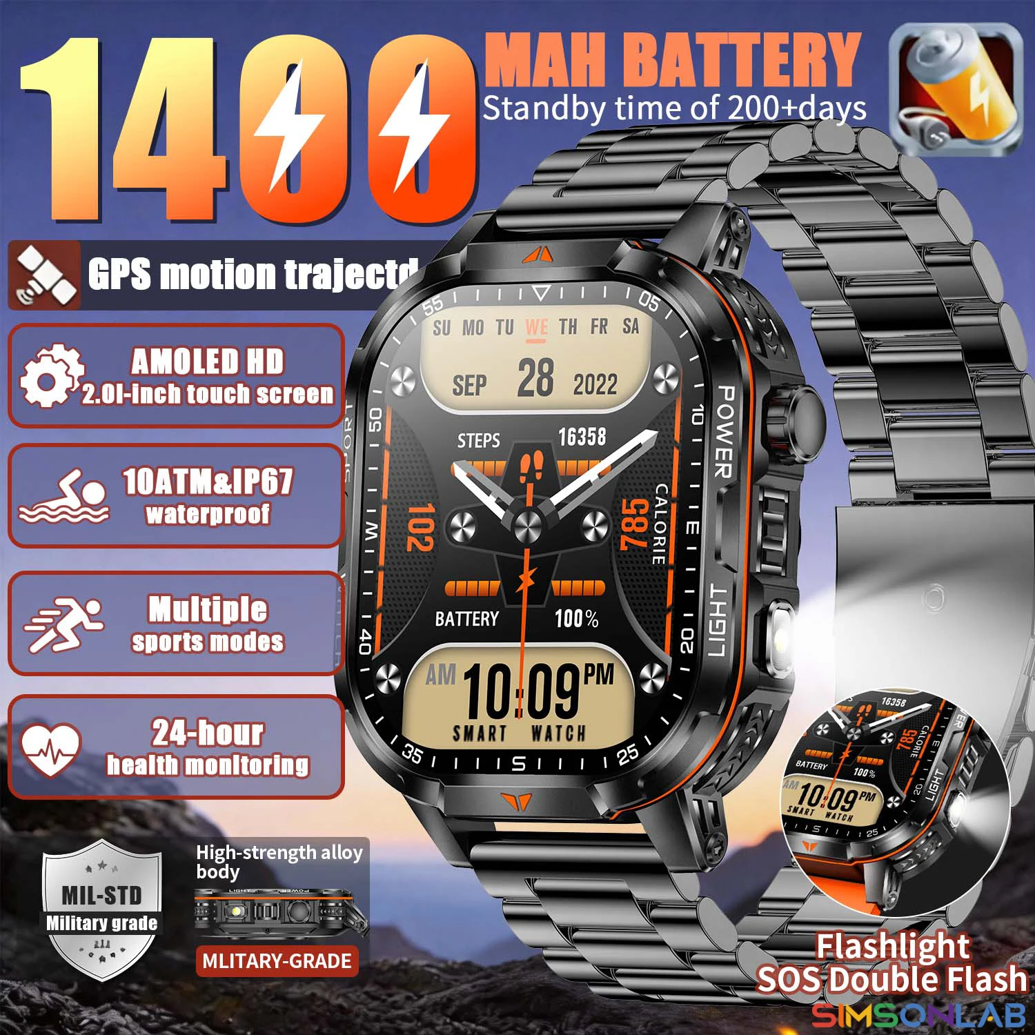 New Smart Watch Bluetooth Call Answer 120 Days Standby 100+ Sport Modes Heart Rate Blood Oxygen Monitor Smartwatch for Men Women