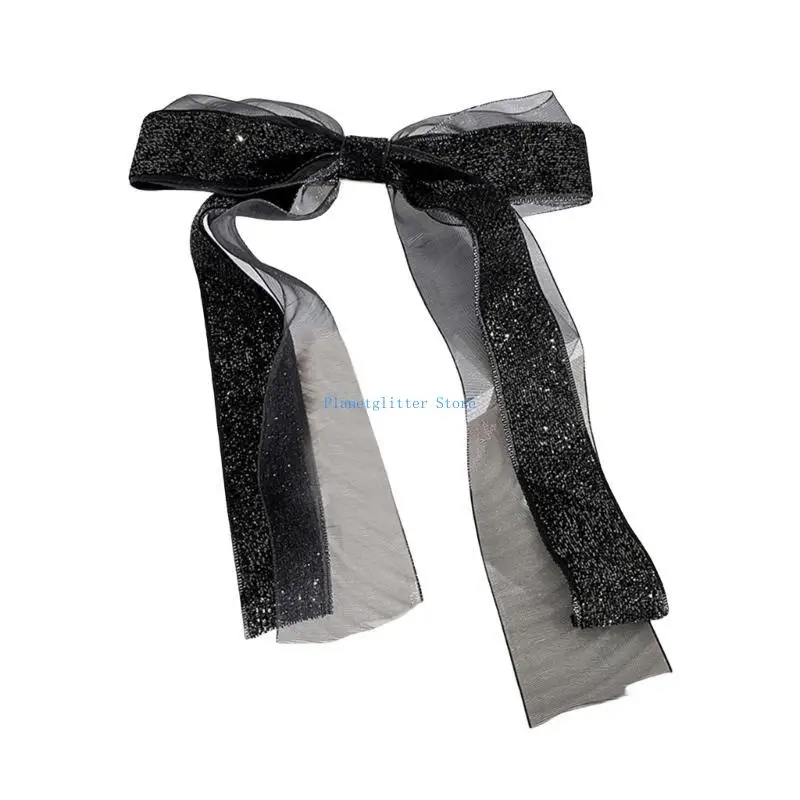 

652B Elegant Bowknot Hair Clip Hair Barrette Fashion Hairband Hairpin Stylish Bowknot Hair Jewelry Fabric Texture for Girl