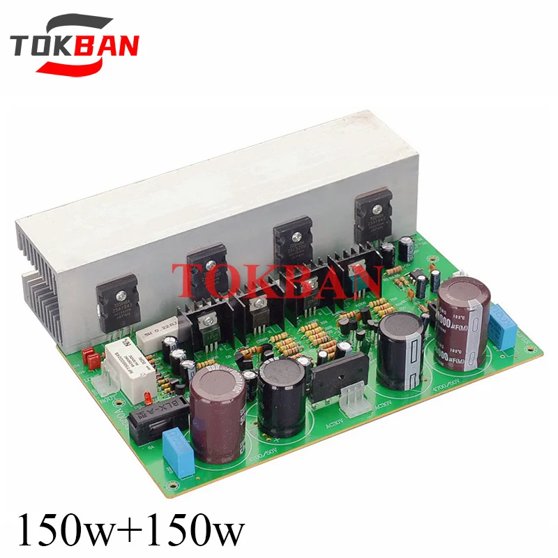 

TOKBAN 150w*2 Toshiba 2SA1943/C5200 2-channel Power Amplifier Board High Power Low Distortion HIFI Amplifier Audio