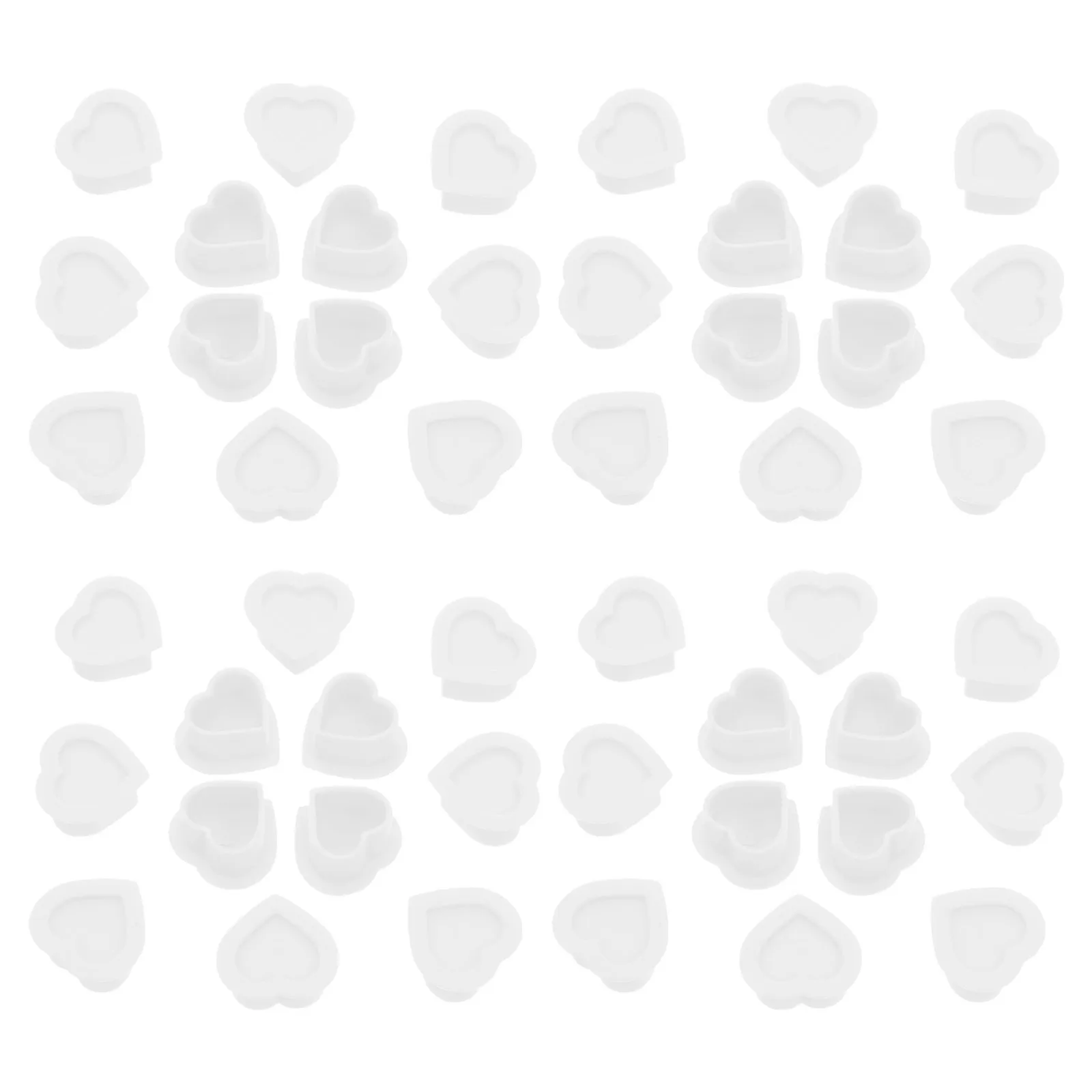 Gobelets d'encre de tatouage en forme de cœur, 100 pièces, Base en Silicone, minimise les déversements, améliore la commodité, équipement de tatouage, fournitures de tatouage