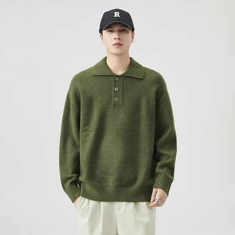 

Осенне-зимний пуловер, свитер, мужской модный винтажный свободный повседневный вязаный свитер с длинными рукавами, джемпер для пары, трикотажные топы