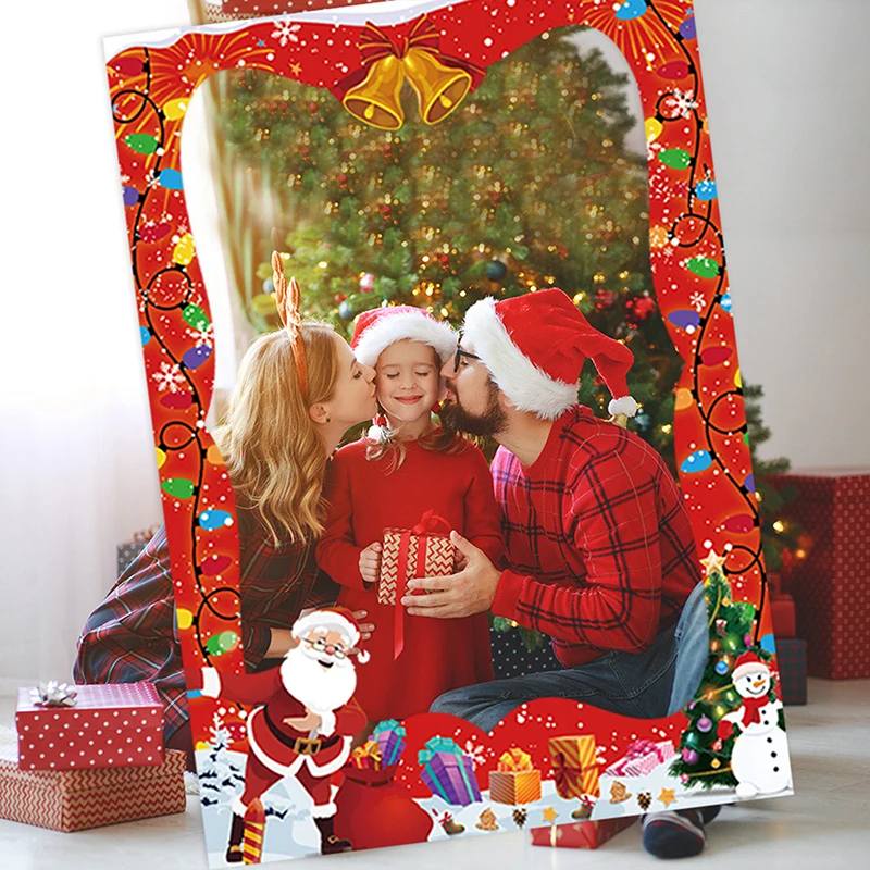 Christmas Photo Props Merry Christmas Decor For Home Snowman Xmas Santa Claus Gifts