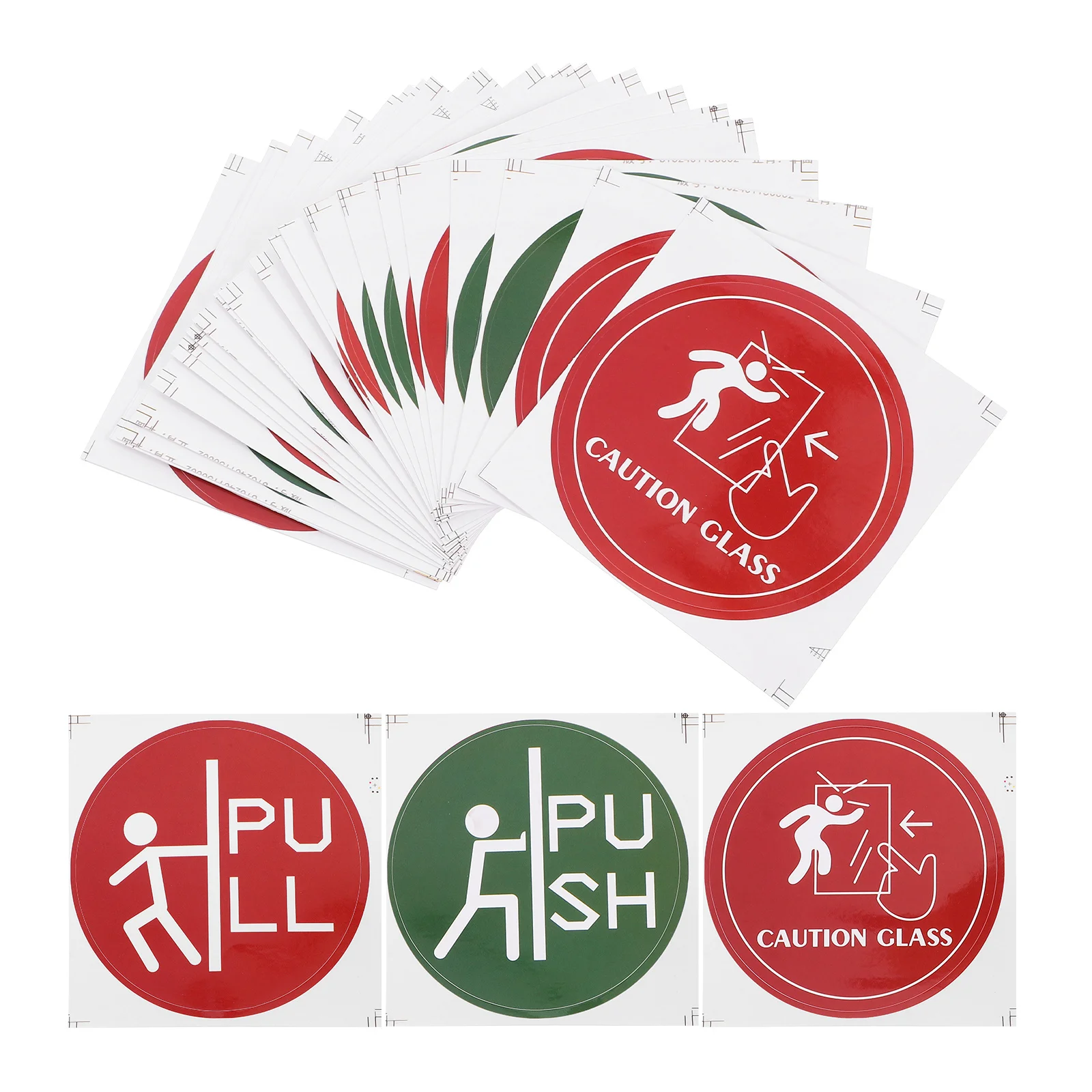 36개 유리문 스티커, 선명하고 오래 지속되며, 비즈니스 출입구에 쉽게 부착 및 제거 가능, 주의 문 라벨, 안내 문구