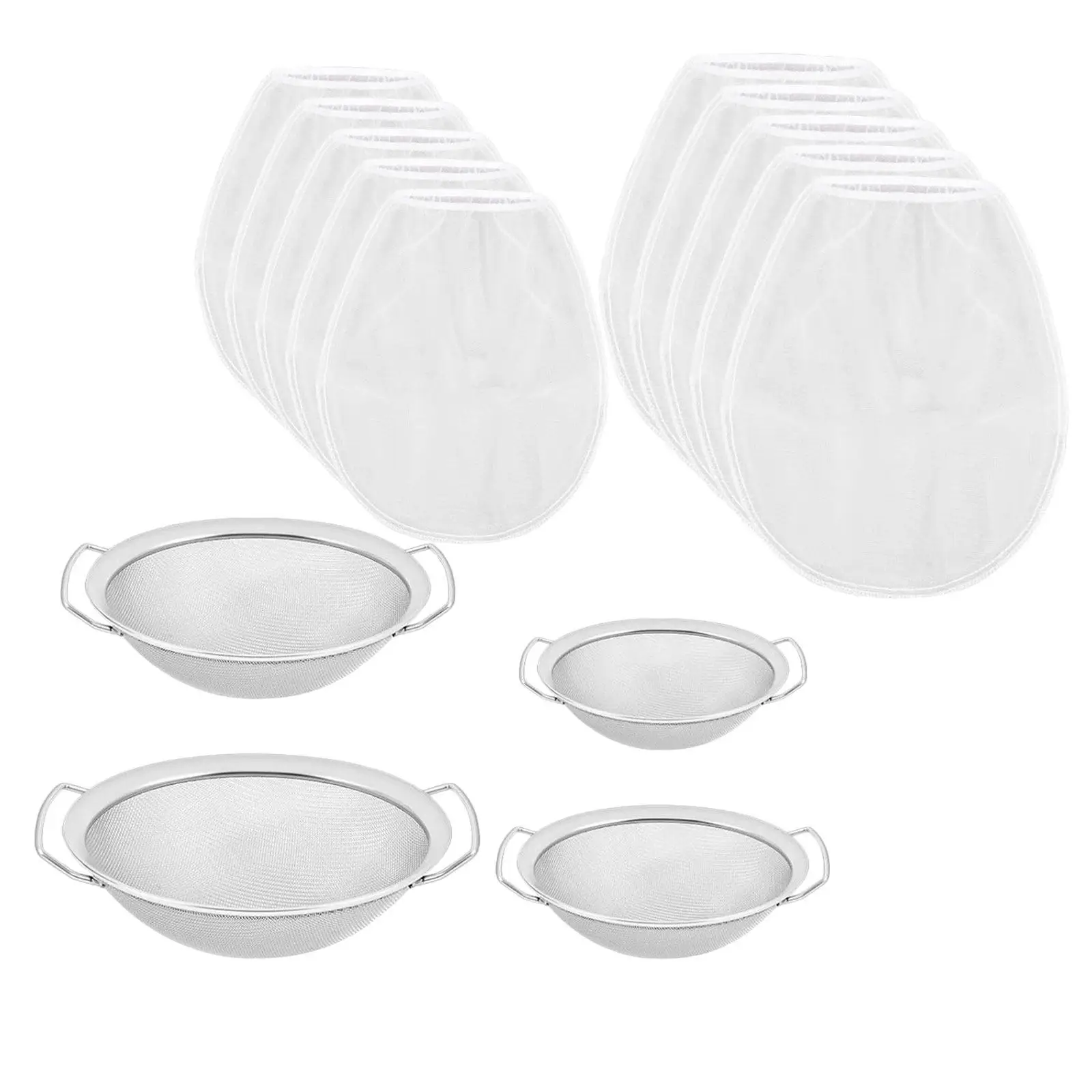 4-個のステンレス鋼ペイントフィルターストレーナーキットファインメッシュ再利用可能なスプレー塗装フィルタースクリーンラテックスアクリル車の自動車ペイント用