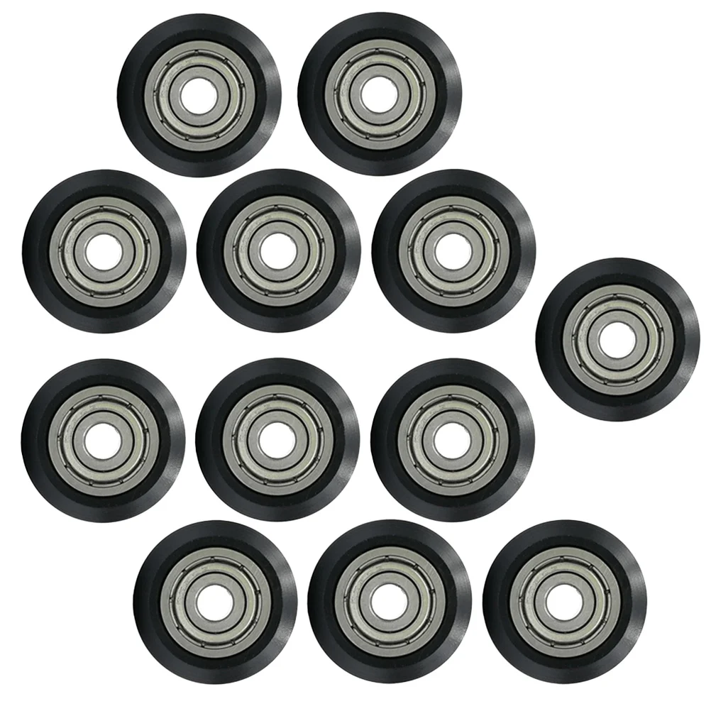 

12Pcs 3D Printer Plastic Wheels Passive Round Pulley Gear 5mm Inner Bore Replacement Durable Bearing Rollers 3D Printer Wheel