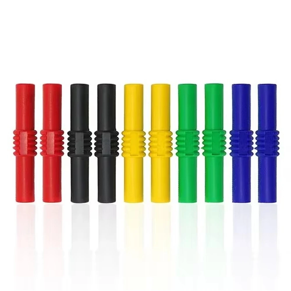 Cleqee P7023 10pcs 4mm banana socket female adapter extension Insulated Banana plug Coupler