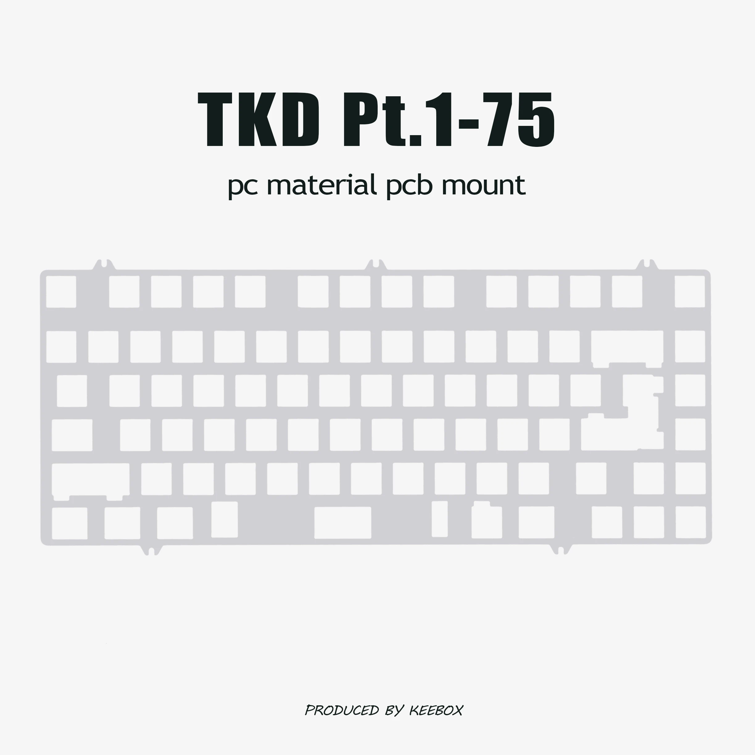 Keebox Customized TKD Pt.1-75 Keyboard Kit Positioning Plate Forged Carbon Fiber PC Plate PCB Mount