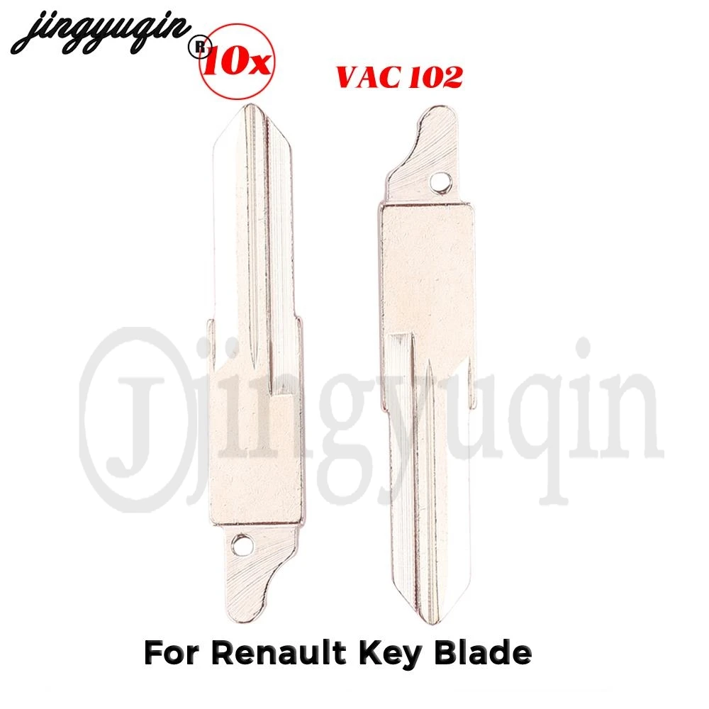 

jingyuqin 10pcs Original Remote controlled car keyblade VAC102 Foldable blank suitable-Renault Megan Dacia Cleo dust collector