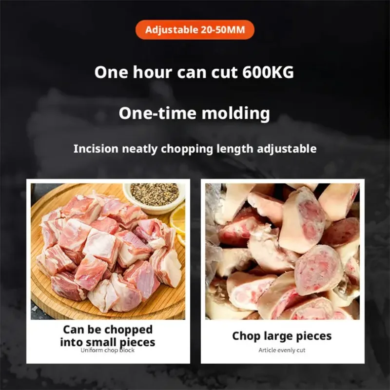 New Fully Automatic Stainless Steel Dicing Machine Commercial Multi-Purpose Portioning Cutter for Frozen Fresh Meat Ribs Chicken
