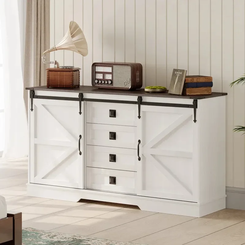 for New Custom Luxury Design 4 Pumps 2 Doors Dresser Antique Multi Drawer Cabinet Cosmetic Cabinet Bedroom Living Room