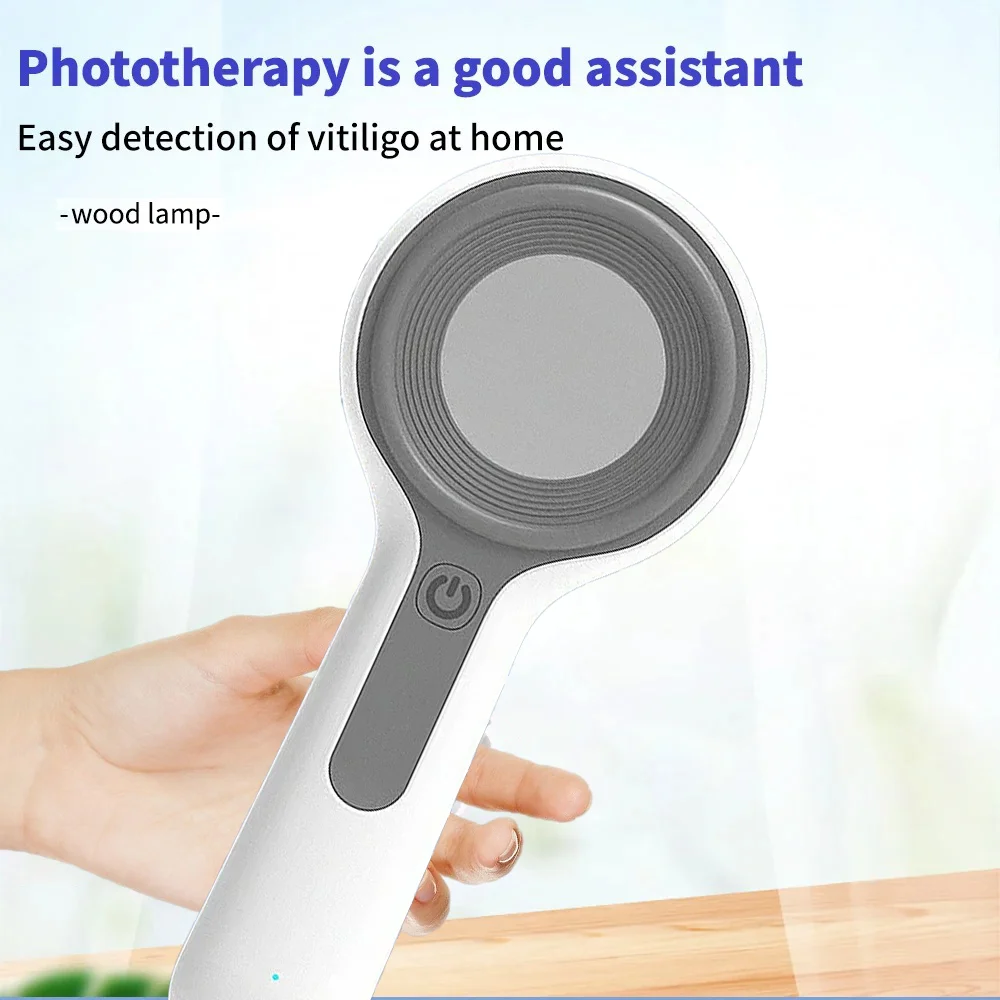 Skin Analyzer With Woods Lamp Portable Vitiligo Detector Skin Analysis Machine Led Rechargeable Lights For Home Use Equipment