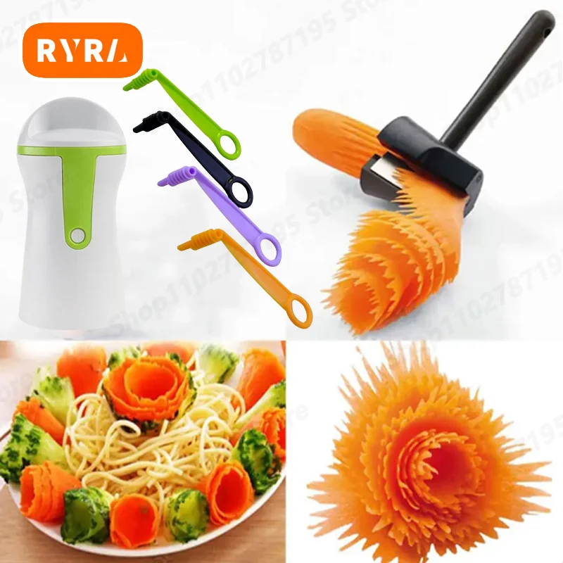 Vegetable Cutter & Slicer Salad Potato Carrot Peeler Sharpener Fruit Spiral Grater Cucumber Carving Knife Kitchen Accessories