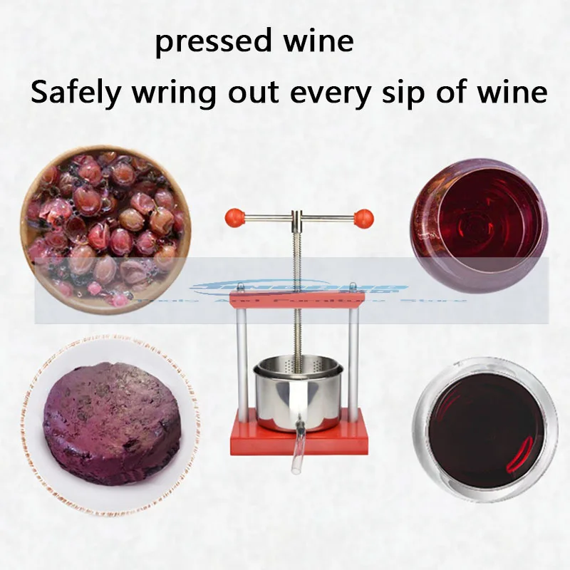 Household manual stainless steel press thickened multi-functional wine separation filter to remove slag