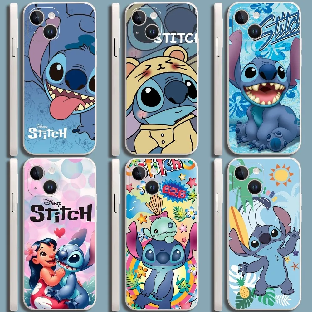 Cute S-Stitch Doll D-Disney Phone Case For Iphone 11 13 14 Pro Max X Xr Xs Max Se2020 12mini White Cover Case