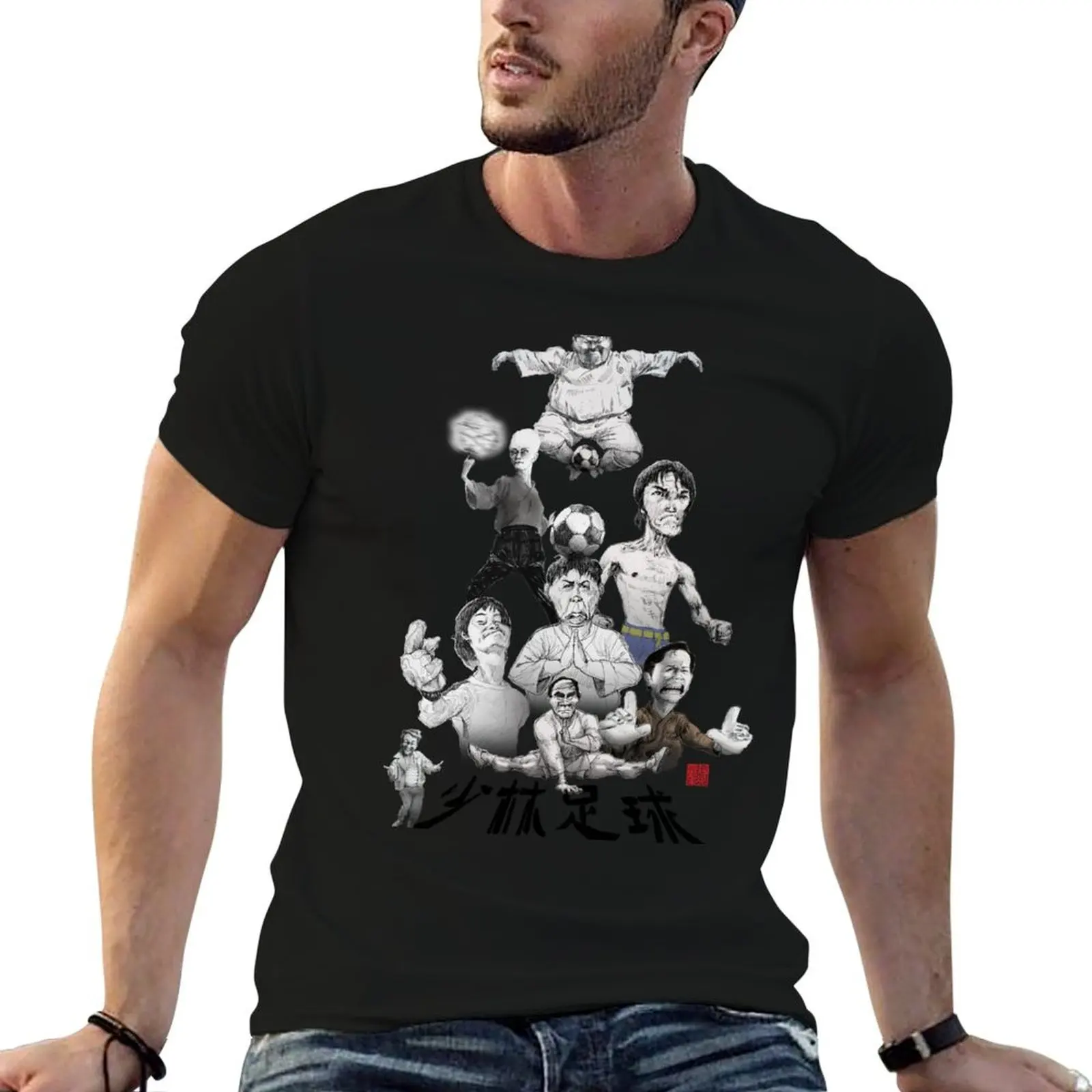 

tees Shaolin man Team heavy T-Shirt Football graphic shirt man cotton shirts t t for