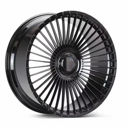 22 Inch Wheels 5x114.3 Custom Forged Alloy Passenger Car Wheels Hyper Black Replica  Rims for Rolls Royce Rims