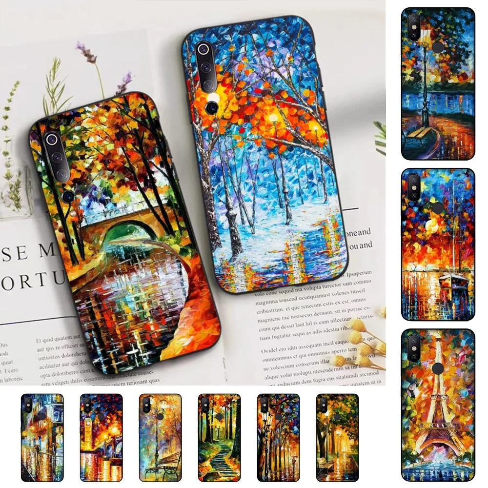 L-Leonid Oil A-Afremov Painting Phone Case For Xiaomi Mi 5X 8 9 10 11 12 lite pro 10T PocoX3pro PocoM3 Note 10 pro lite