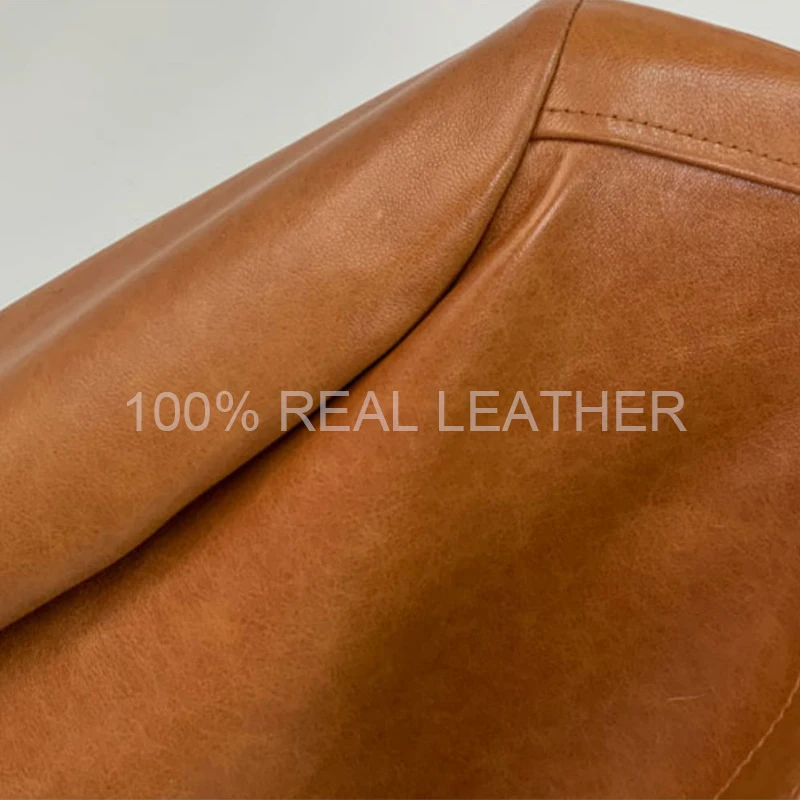 2025年新作 レディース 100%シープスキンコート スタンドカラー 斜めジッパー 長袖 本革 カジュアル バイカージャケット