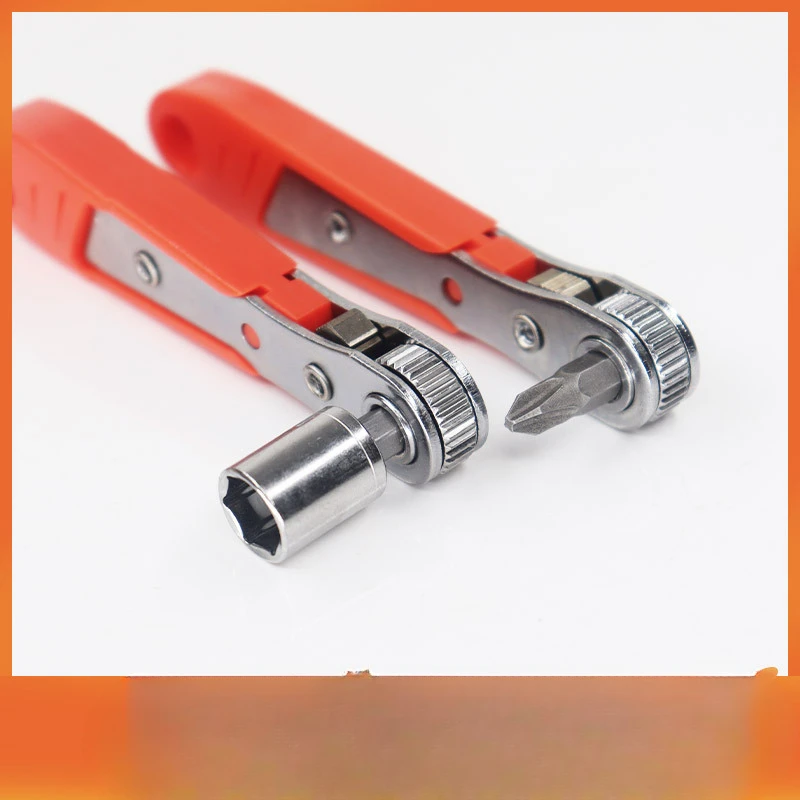 BIESUO 36-tooth Ratchet Screwdriver Narrow Space Gap Maintenance Operation Batch-head Socket L-shaped Corner Wrench