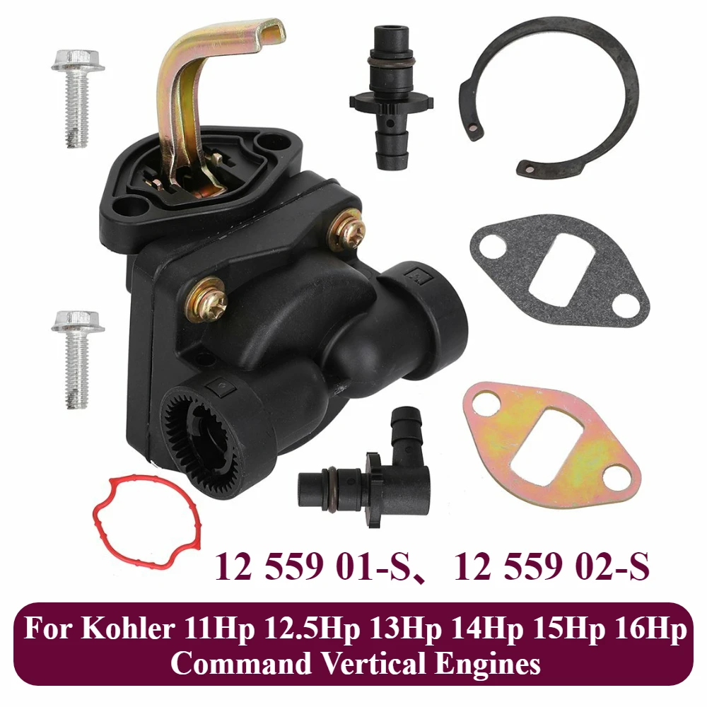Bomba de combustible apta para motores verticales Command Kohler 11Hp 12,5Hp 13Hp 14 15 16 Hp. 12 559 01-S 12 559 02-S