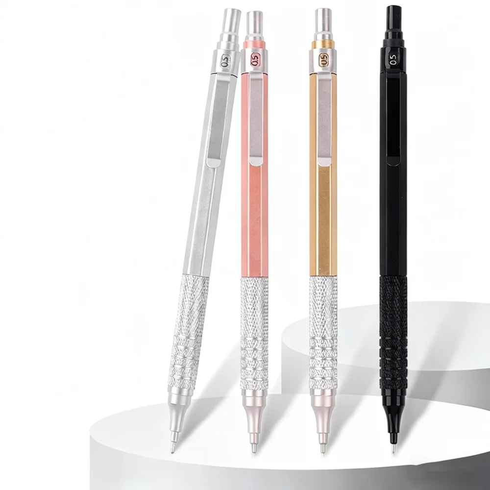 Metal Mechanical Pencil Drafting Drawing Writing Lead Holder Professional Precision Stationary Tool Low Gravity Comfortable Grip